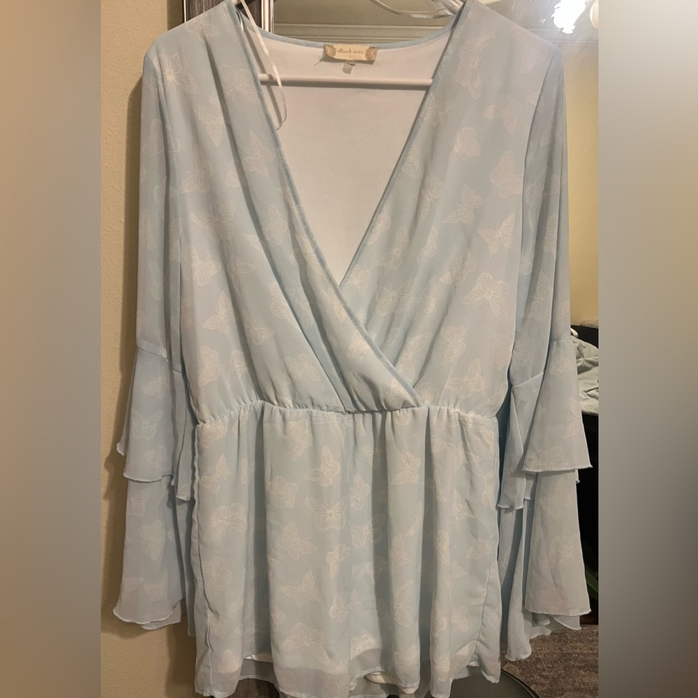 Altar'd State Light Blue Butterfly Dress